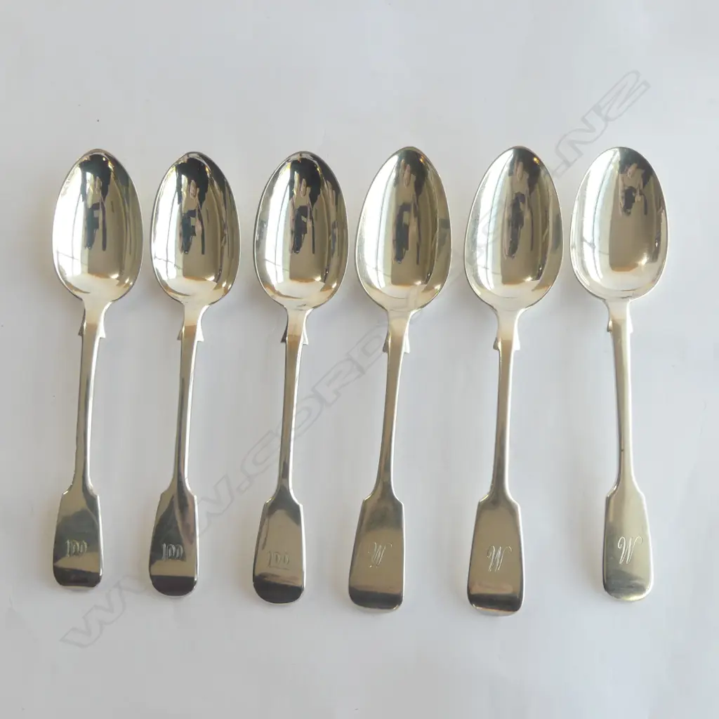 6 VICT S/SILVER DESSERT SPOONS 266GMS Image 1++