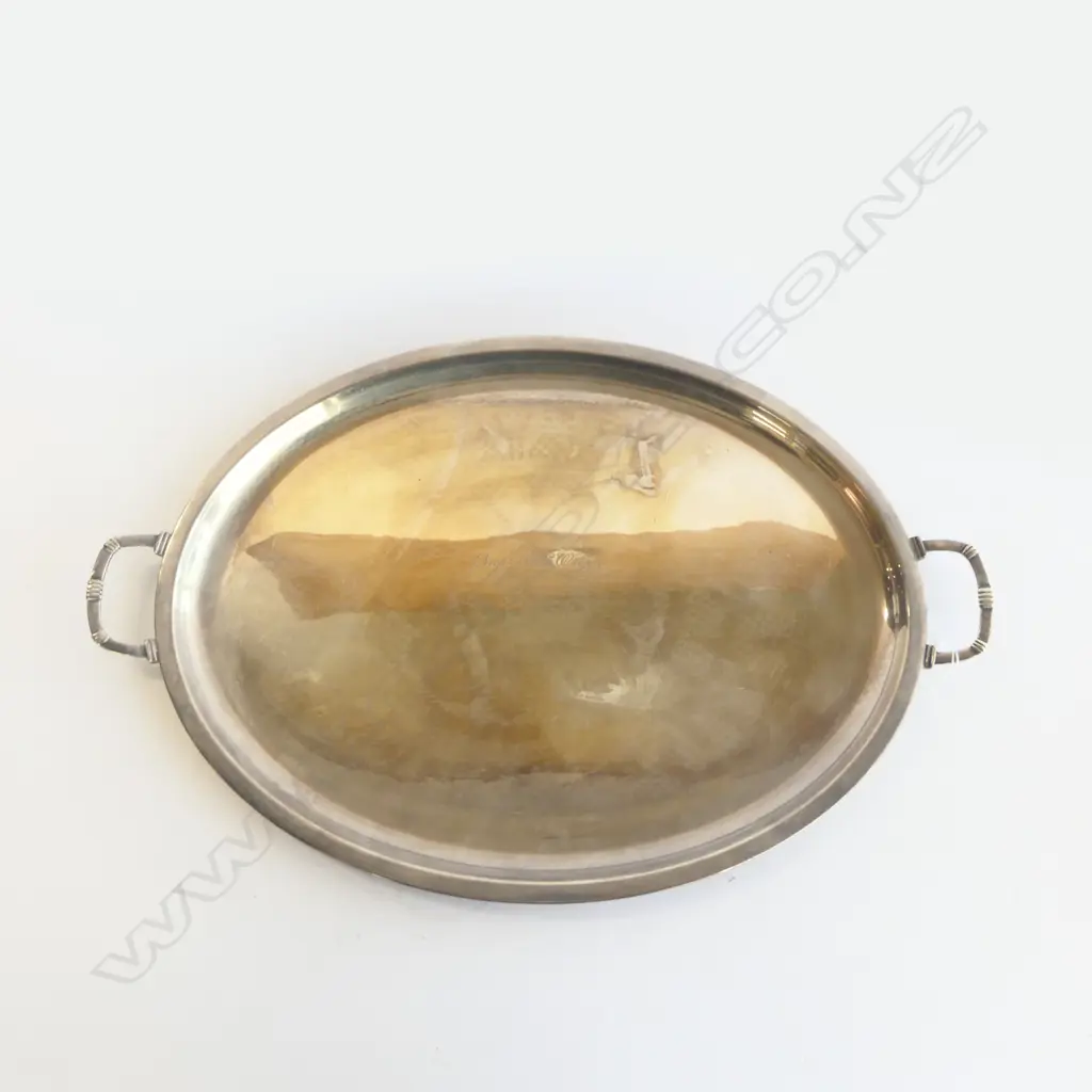 E/P PRESENTATION TRAY 'W.L. WILSON - AUCKLAND METROPOLITAN FIRE BRIGADE 1949' W.590mm Image 1++