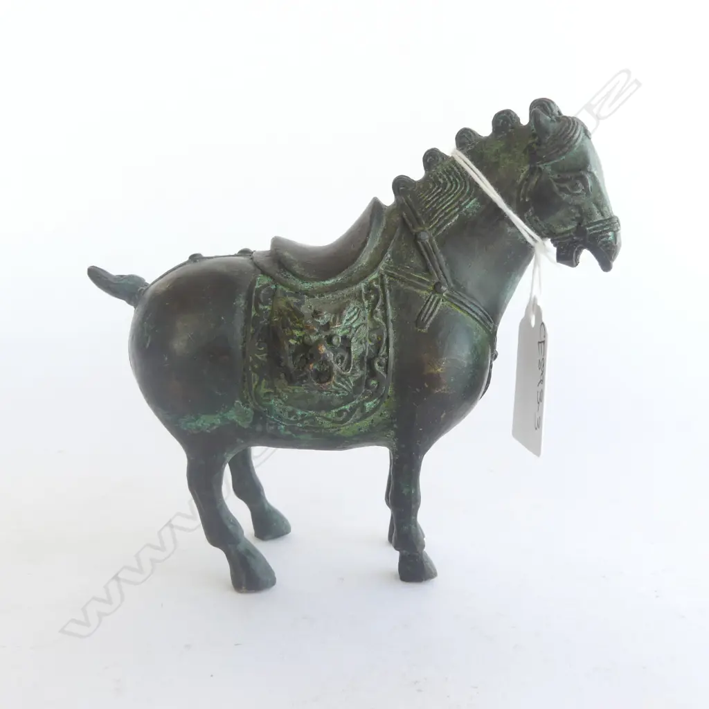 BRONZED CHINESE HORSE ORNAMENT H.120mm Image 1++