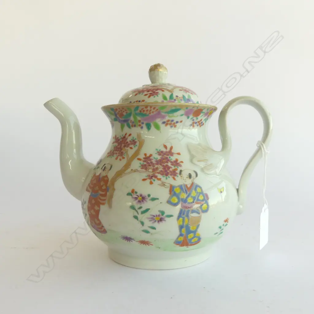 c.18/19thC CHINESE EXPORT WARE TEAPOT H.170mm Image 1++