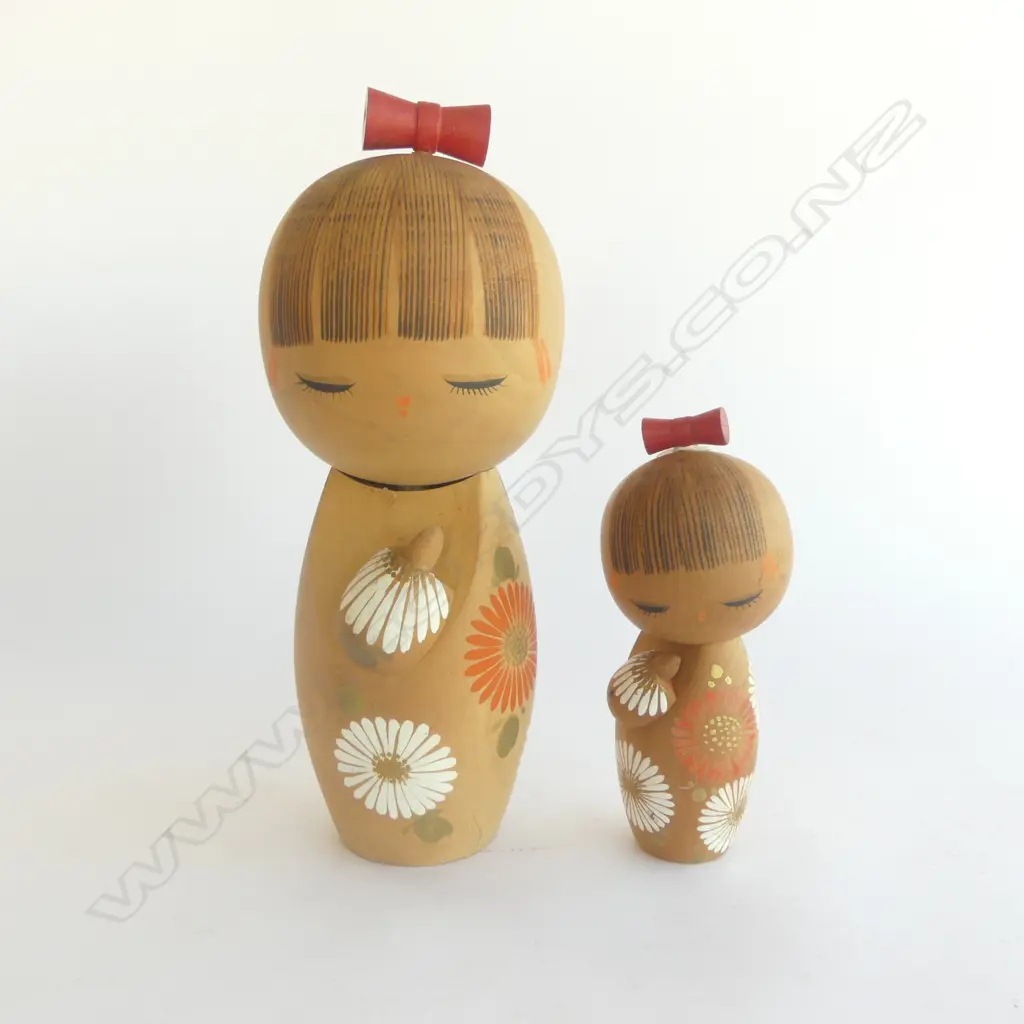 2 1960s JAPANESE KOKESHI DOLLS  Image 1++
