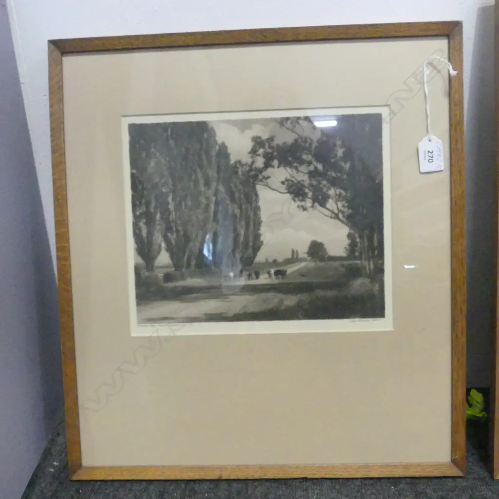 GEORGE CHANCE 'SUMMER DAY - SOUTH CANTERBURY NZ' B/W VINTAGE PHOTOGRAPH. Signed & entitled 230 x 275mm Image 1++