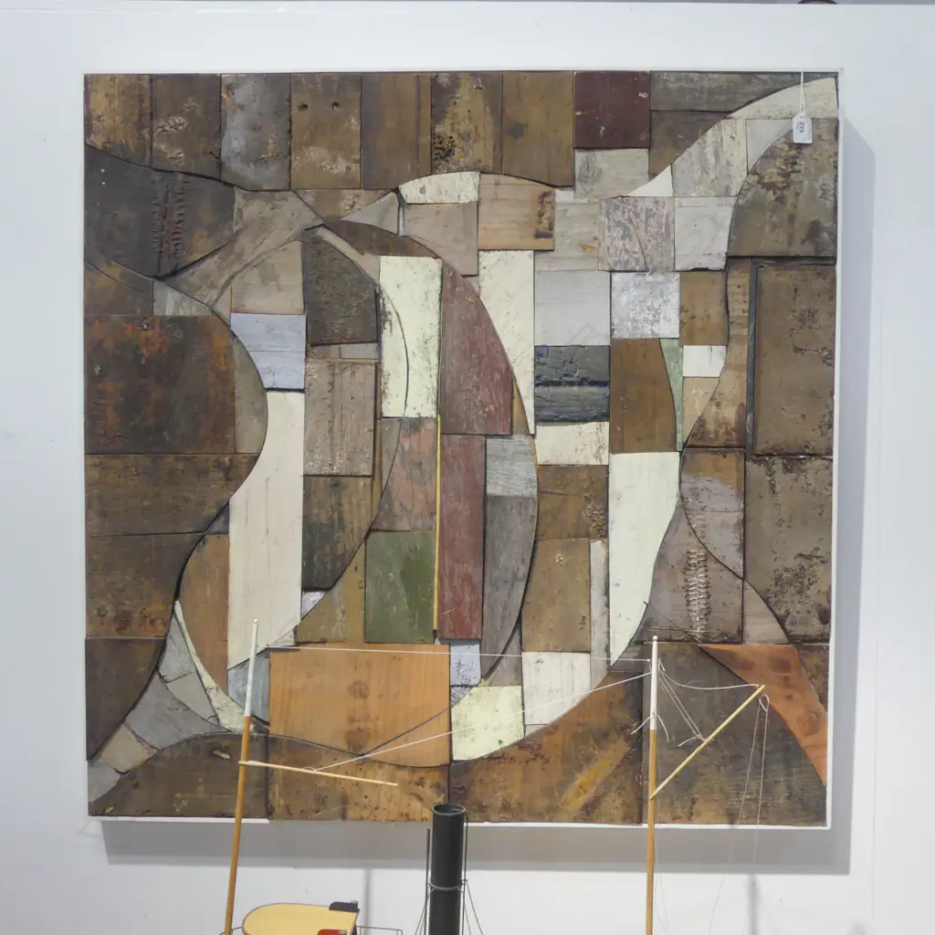 FRAMED MIXED MEDIA WORK 910x920mm Image 1++