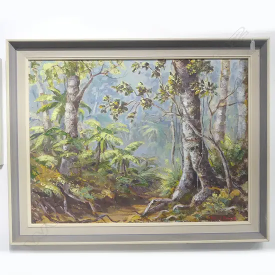 RENEE BENNER 'DEEP IN THE BUSH', OIL on BOARD, H.600 x 800mm