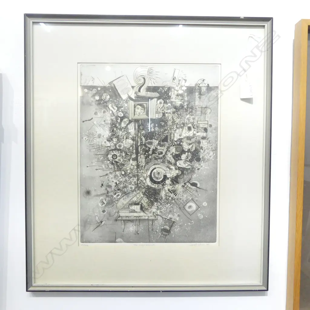 GARRY TRICKER 'THE MUSIC MAKER' ETCHING '68 B/4/18 355x275mm Image 1++