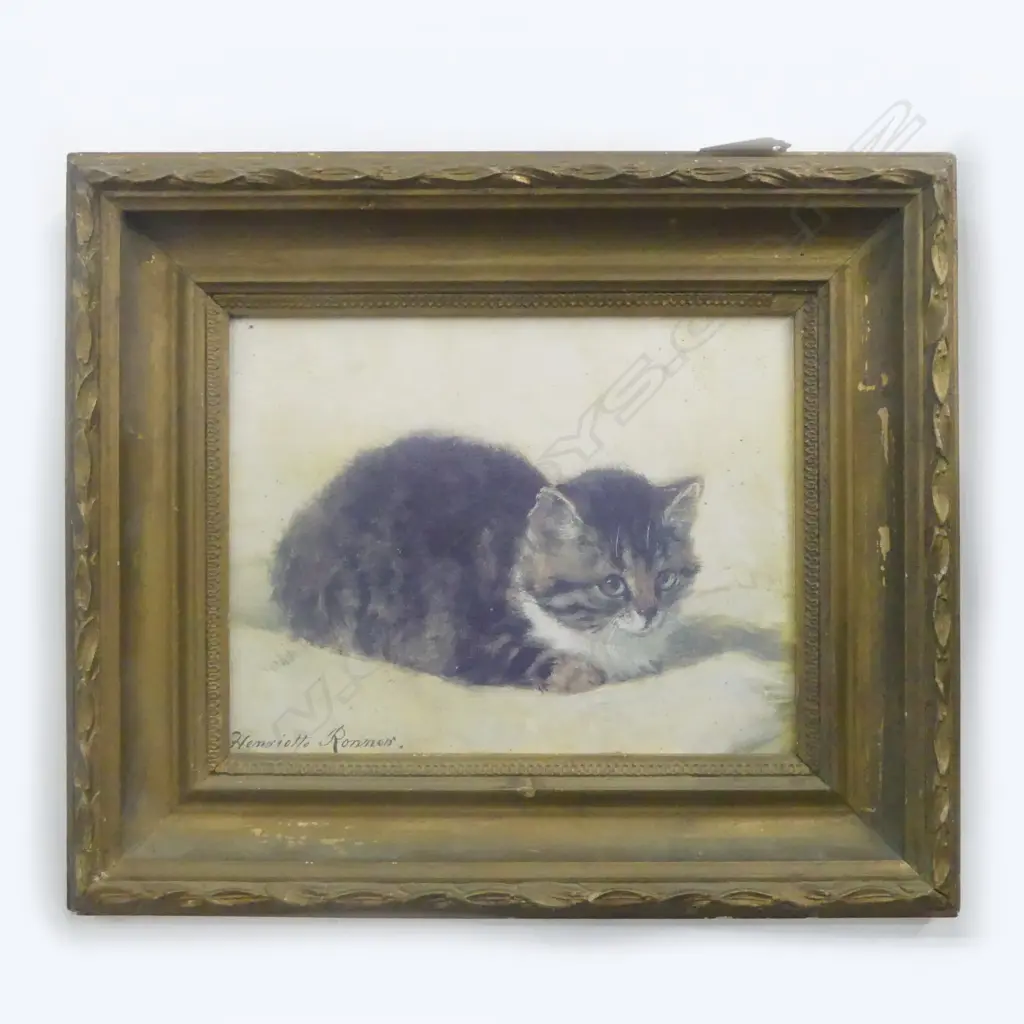 PRINT HENRIETTE RONNER (1821-1909) 'THE PARSON'S KITTEN', 180 x 230mm Image 1++