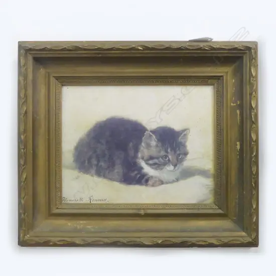 PRINT HENRIETTE RONNER (1821-1909) 'THE PARSON'S KITTEN', 180 x 230mm
