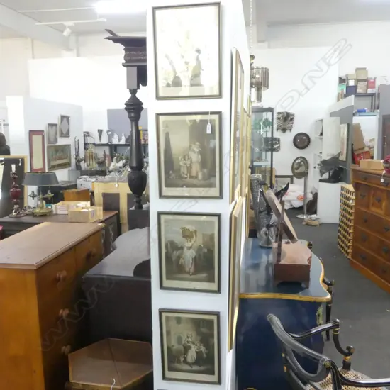 4 FRAMED CRIES OF LONDON PRINTS 290x210mm