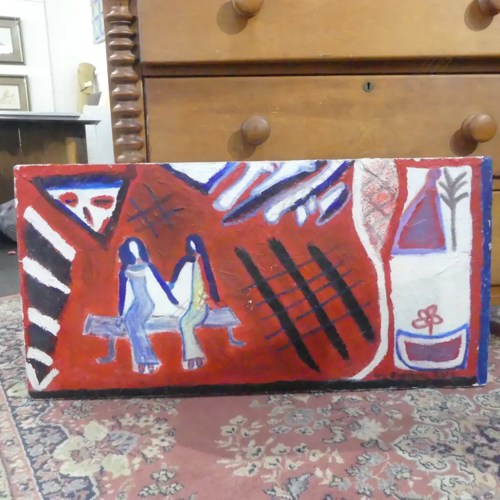 LEE FELTHAM,"HALLOWEEN", ACRYLIC ON CANVAS, SIGNED,460 x 910mm , provenance below Image 1++