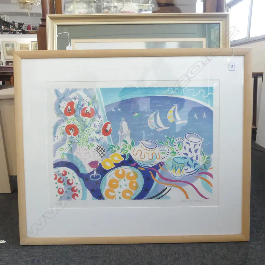 NICHOLAS HELY HUTCHINSON ART, STILL LIFE, DESIGNED PRINT Ed.12/195, 510x700mm Image 1++