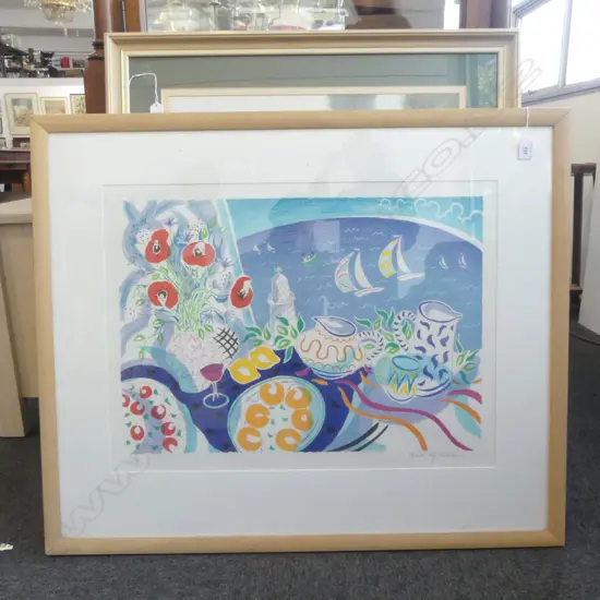 NICHOLAS HELY HUTCHINSON ART, STILL LIFE, DESIGNED PRINT Ed.12/195, 510x700mm