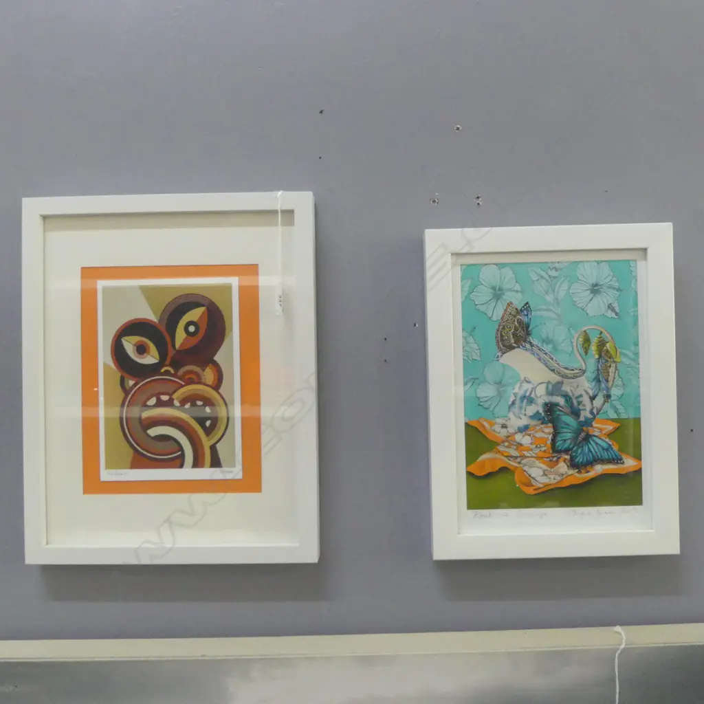 TWO SIGNED NZ PRINTS 255x175mm Image 1++