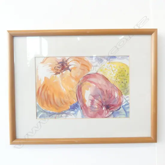 FRAMED STILL LIFE W/C, SIGNED, 180 x 270mm