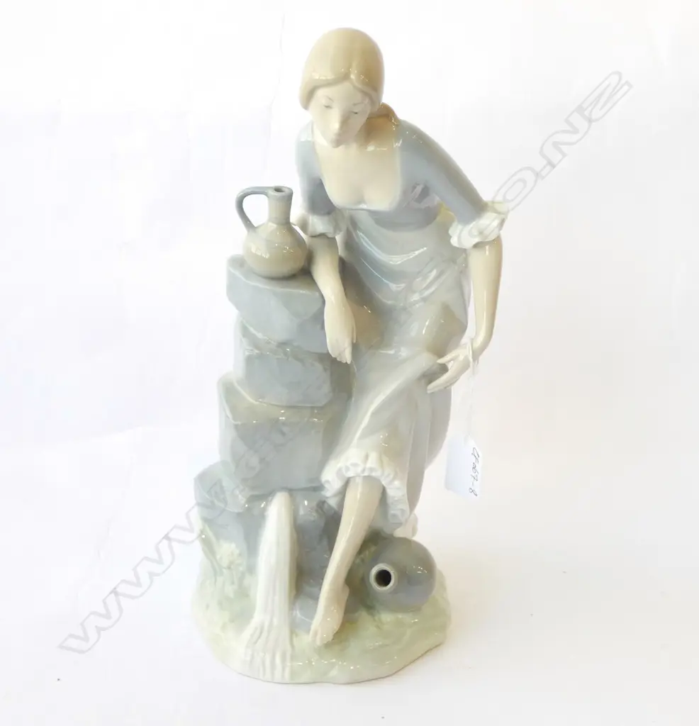 NAO by LLADRO 'GIRL WASHING FEET', H.340mm Image 1++