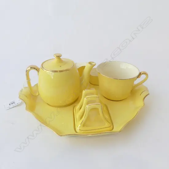 ROYAL WINTON YELLOW & GILT BREAKFAST FOR ONE