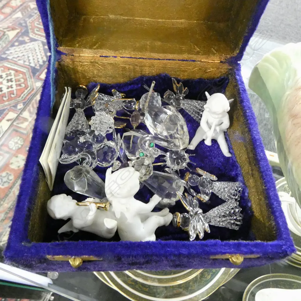 ASST. CRYSTAL MINIATURES + BISQUE ORNAMENTS Image 1++