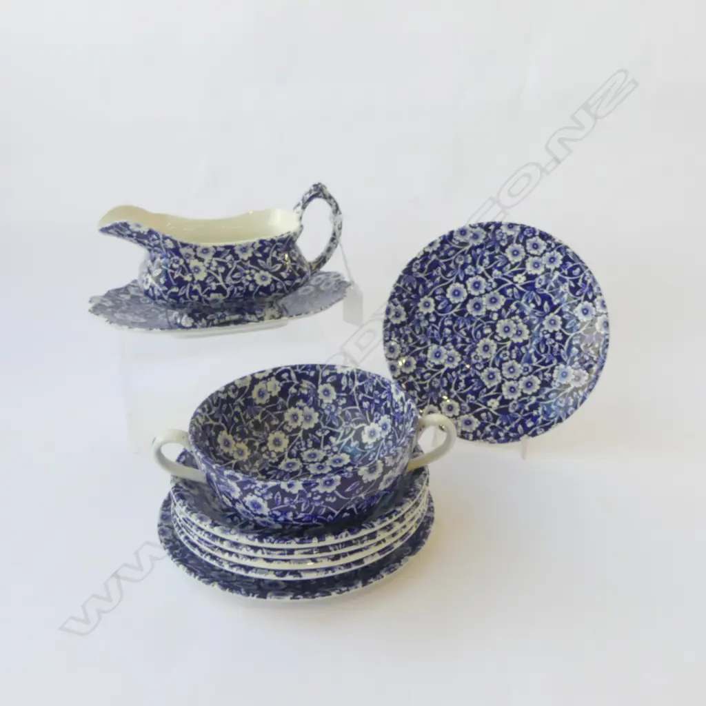 9 PCES. BURLEIGH CALICO CHINA Image 1++