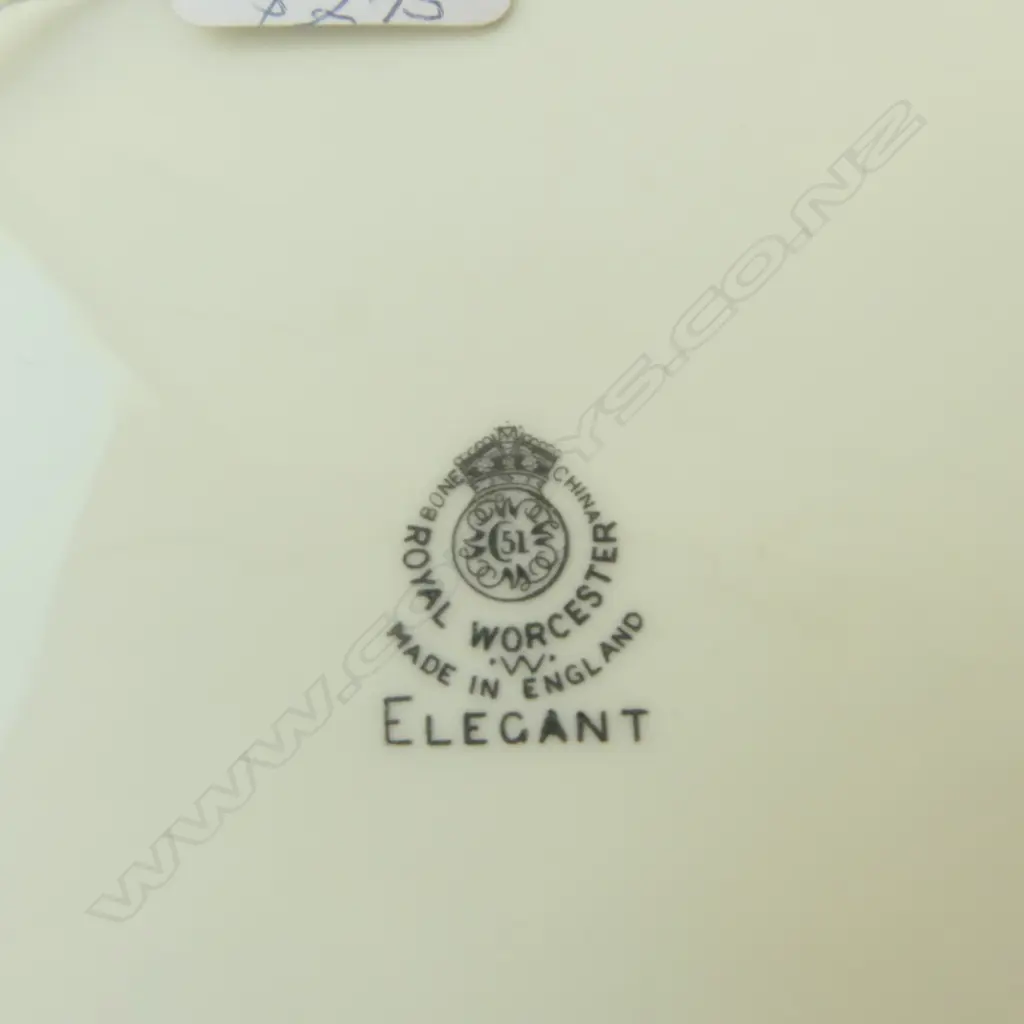 R/WORCESTER HAND PAINTED PLATE SIGNED RENE DIA 280 & SUZIE COOPER RACK PLATE DIA 280MM Image 1++