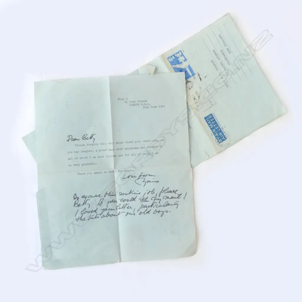 TWO LETTERS FROM NGAIO MARCH TO ELIZABETH Image 1++