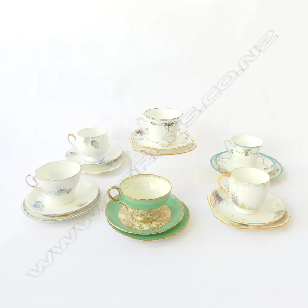 6 SHELLEY CHINA CSP SETS MIXED PATS Image 1++