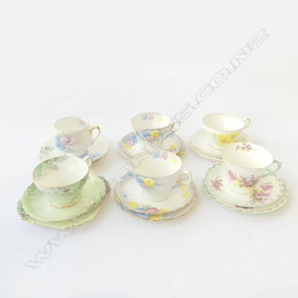 6 SHELLEY CHINA CSP SETS MIXED PATS Image 1++