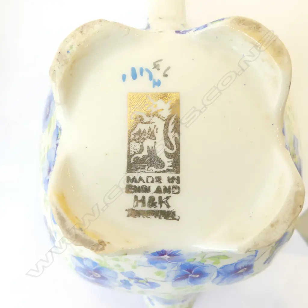 AOF BLUE PANSY PAT COFFEE POT CSP NELSON WARE TEAPOT & TUNSTAL JUG  Image 1++