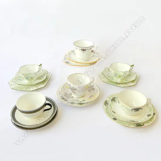 6 SHELLEY CHINA CSP SETS MIXED PATS