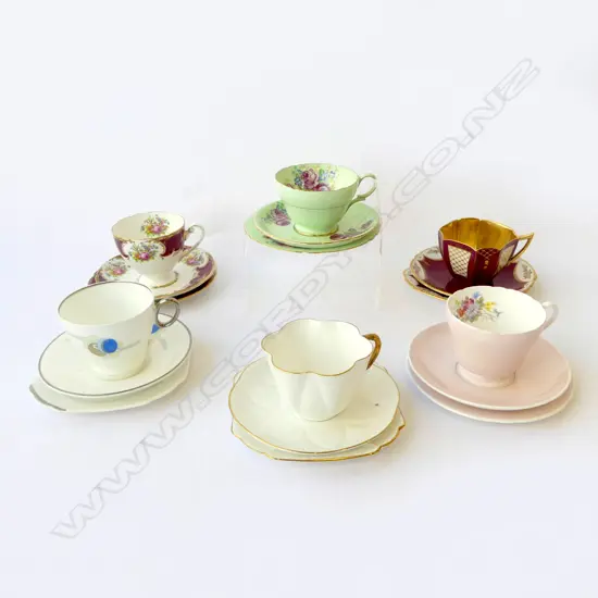 6 SHELLEY CHINA CSP SETS MIXED PATS