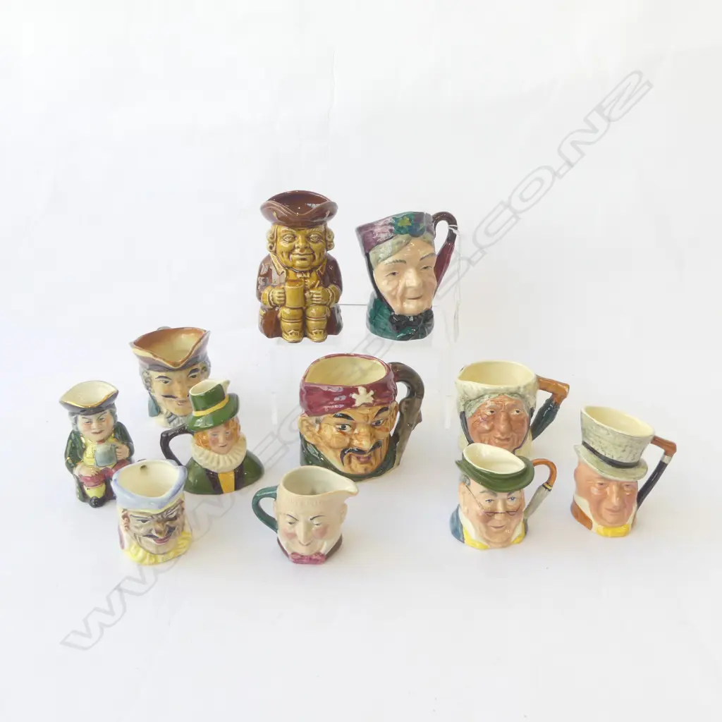 11 ASST. CHARACTER JUGS; RIDGWAY, DARTMOUTH POTTERY, etc Image 1++