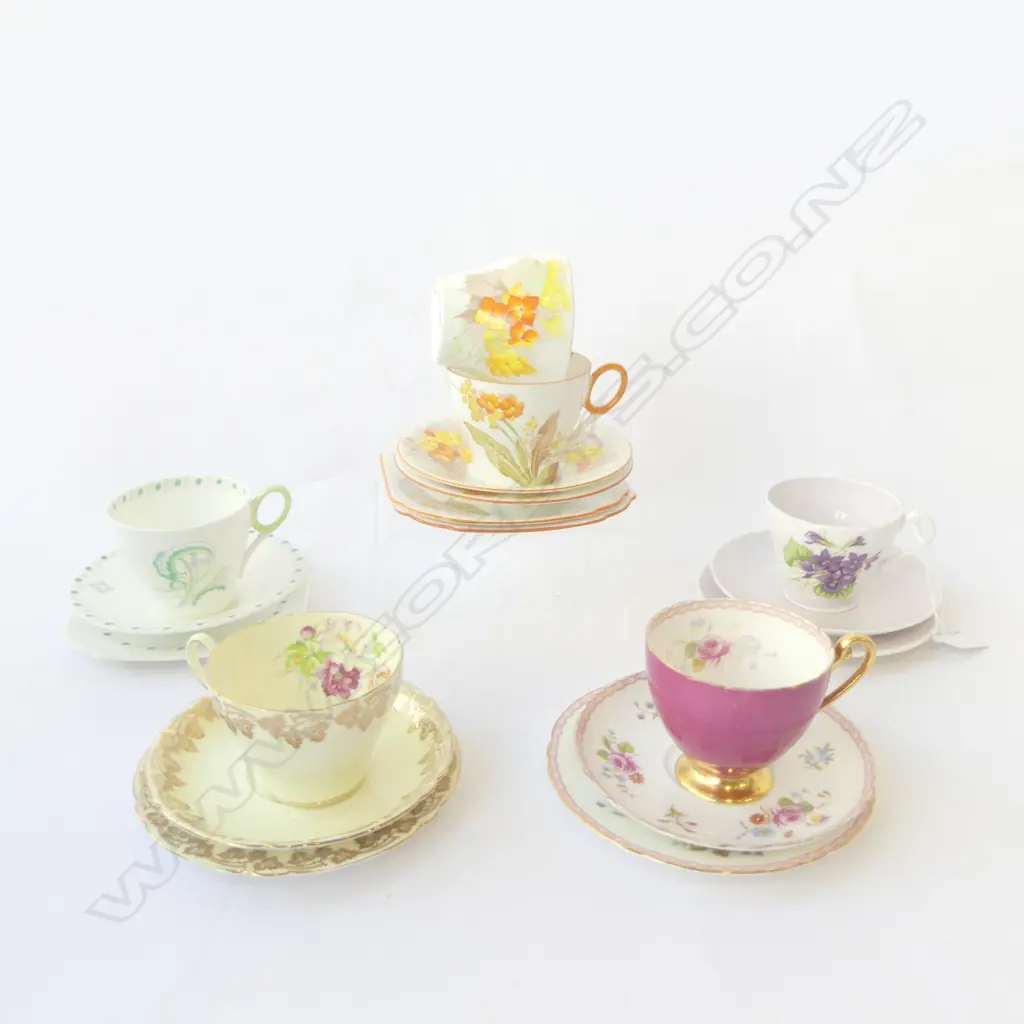 6 SHELLEY CHINA CSP SETS MIXED PATS Image 1++