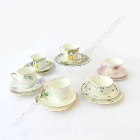 6 SHELLEY CHINA CSP SETS MIXED PATS 
