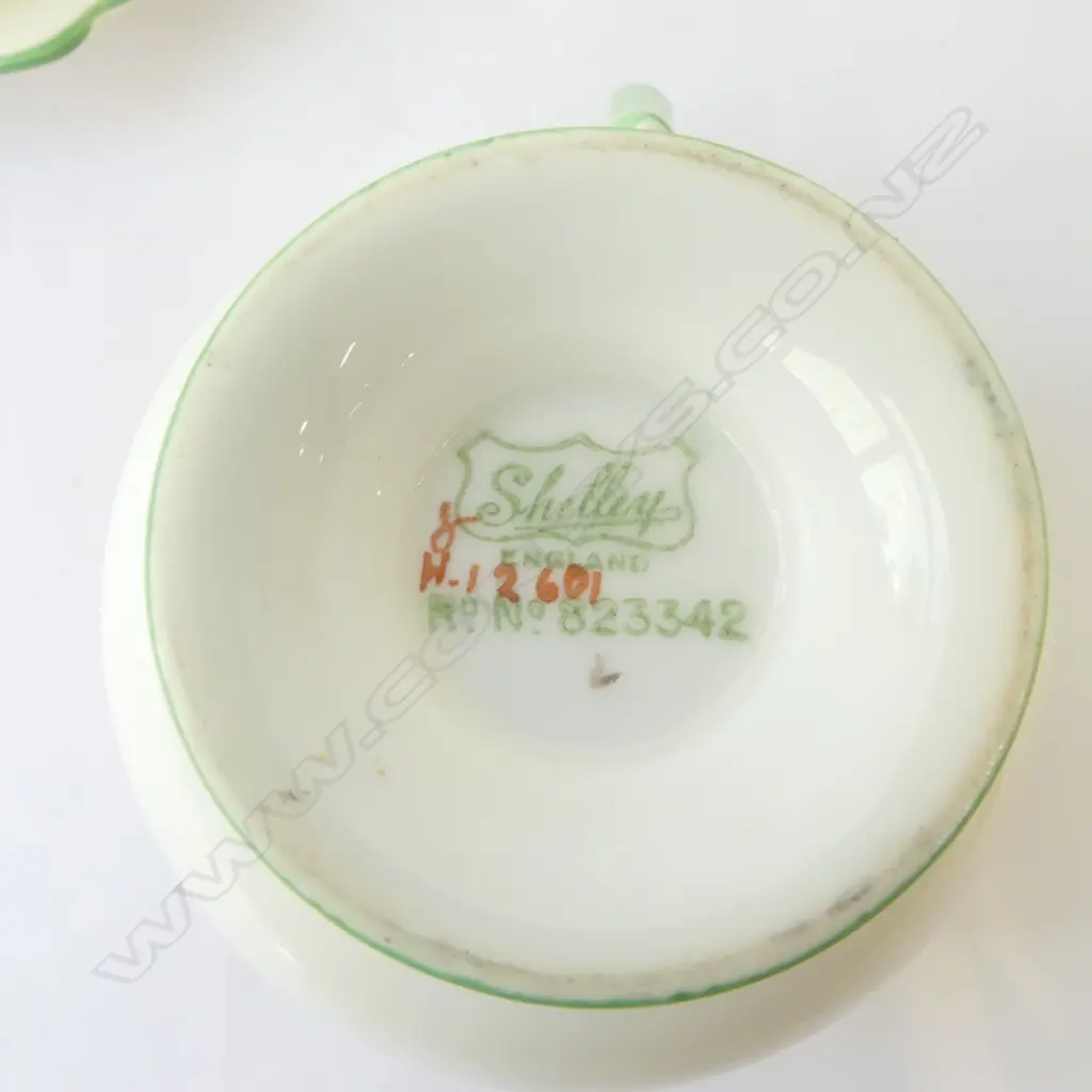 5 SHELLEY CHINA CSPS ORANGE FLOWER PAT Image 1++