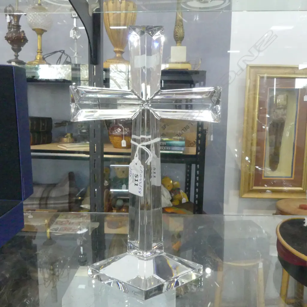 MARQUIS WATERFORD CRYSTAL CRUCIFIX H260MM Image 1++