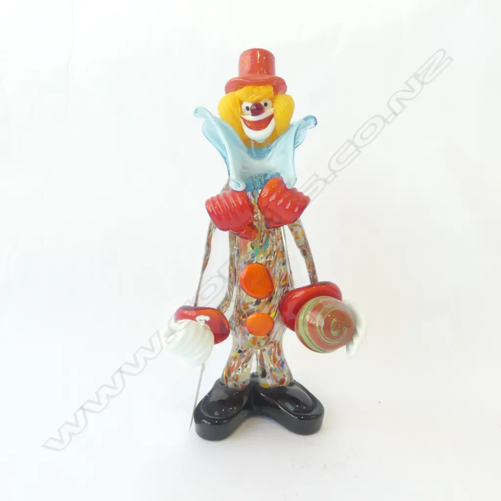 SIGNED MURANO GLASS CLOWN H.220mm Image 1++