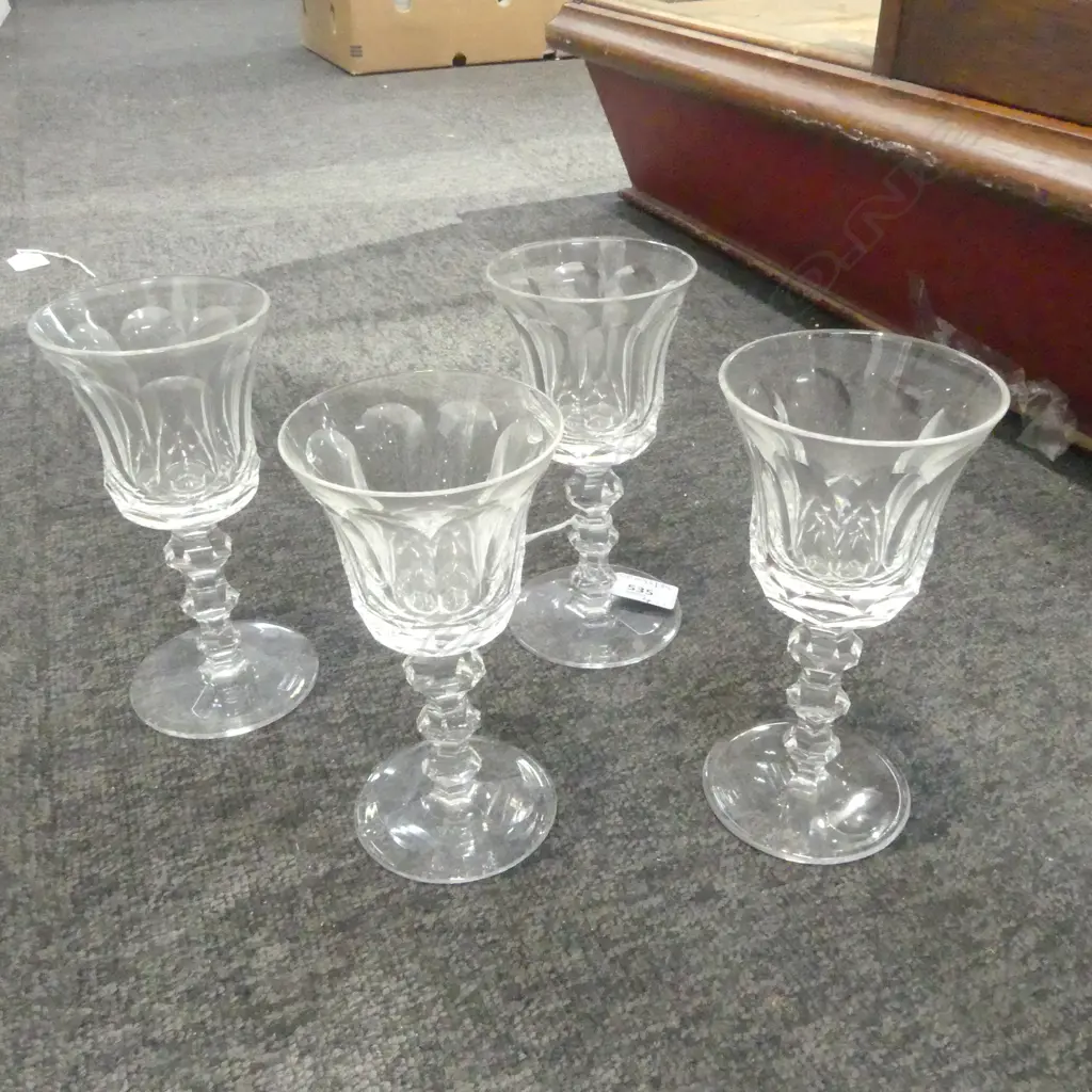 4 WATERFORD CRYSTAL GOBLETS H160MM & VASE H180MM PLUS BOXES Image 1++
