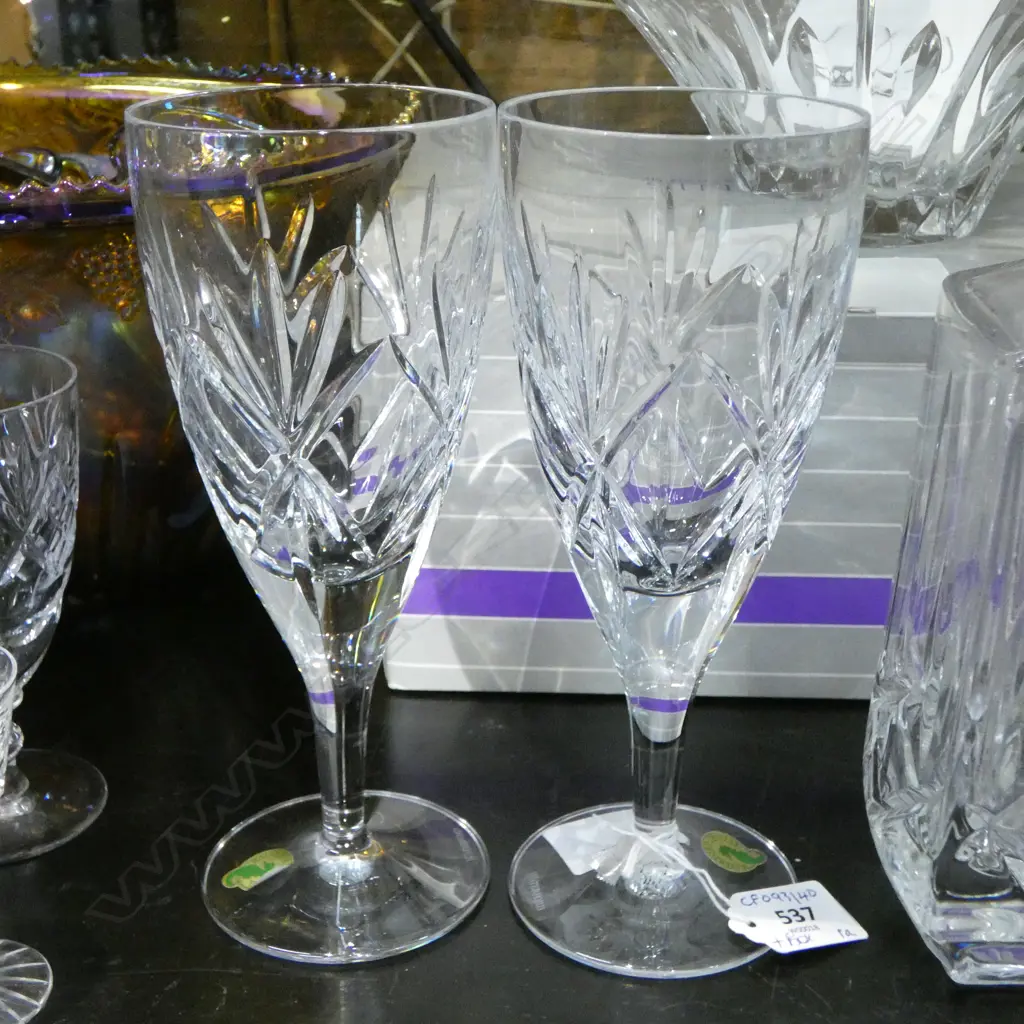 PR WATERFORD WINE GLASSES LARGE SIZE & BOXES Image 1++