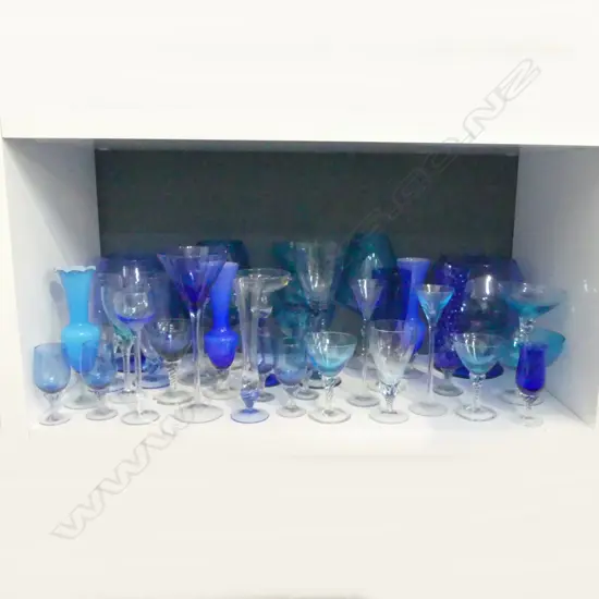 ASST. COLOURED BLUE GLASS