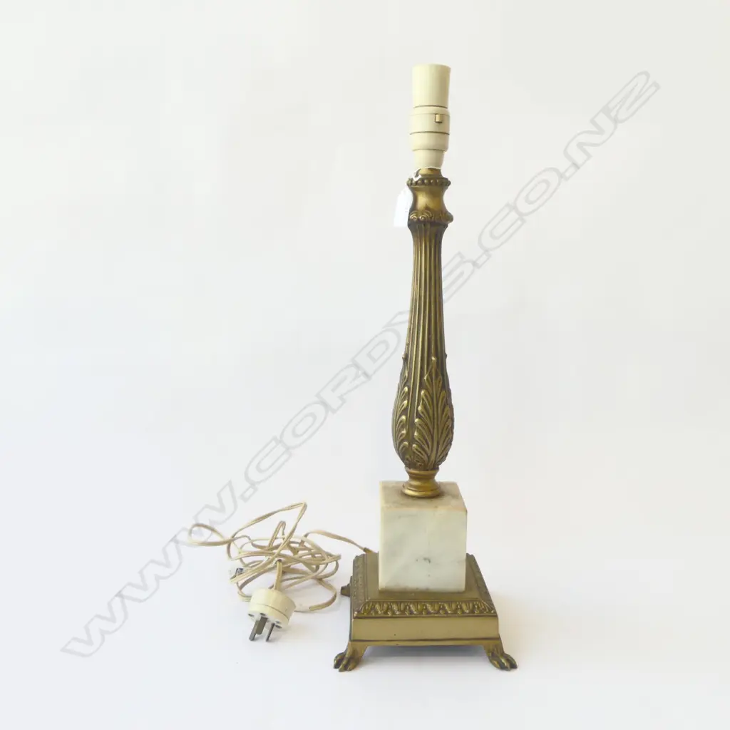 GILT & MARBLE BASED TABLE LAMP H540MM Image 1++