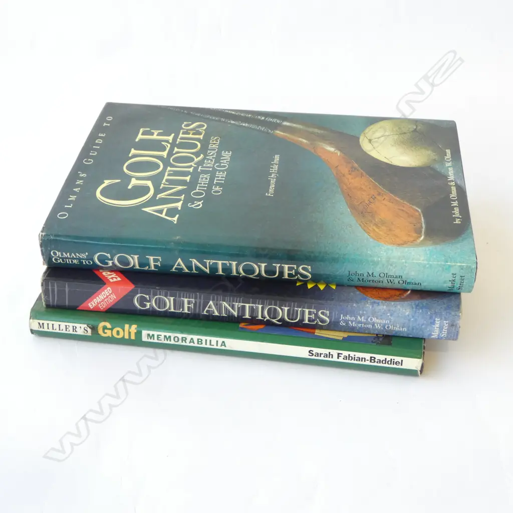 3 GOLF ANTIQUES & MEMORABILIA COLLECTORS REFERENCE BOOKS Image 1++