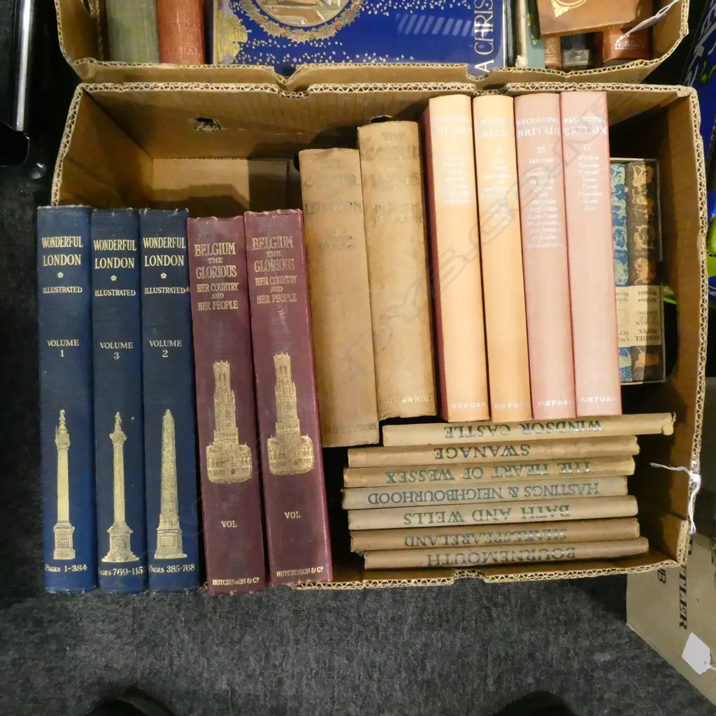 BOX OF VINTAGE BOOKS MOSTLY ON ENGLAND Image 1++