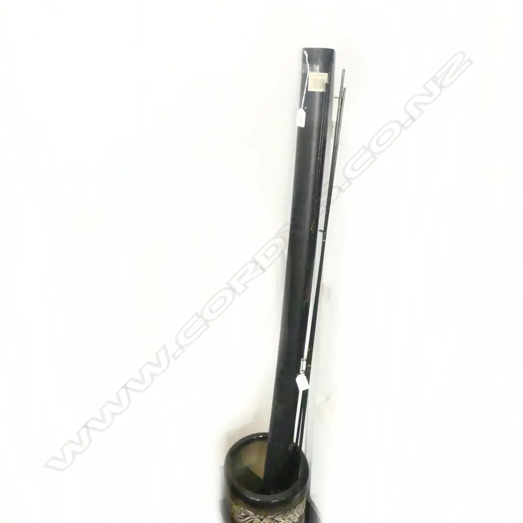 TWO FLY FISHING RODS + HARD SHELL CONTAINER L.1420mm Image 1++