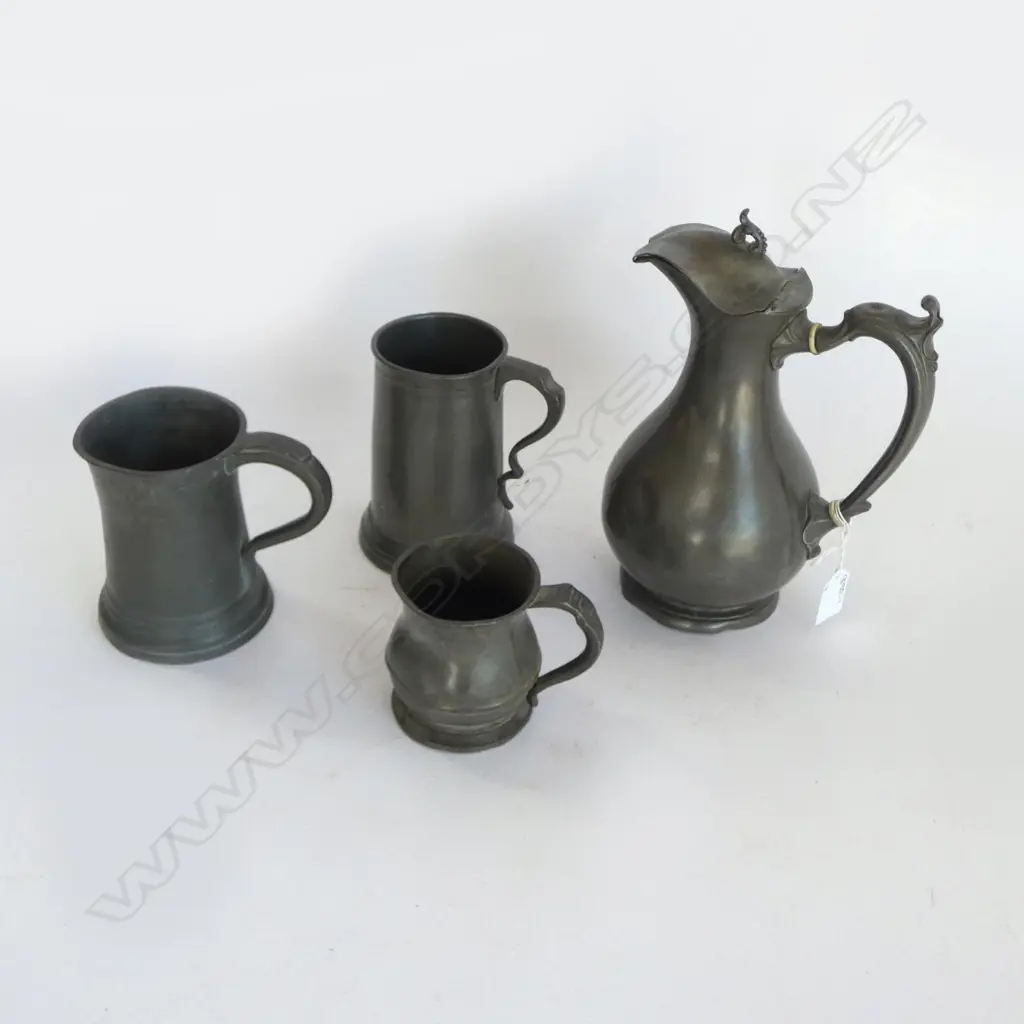PEWTER JUG, MEASURE + 2 PINTS Image 1++