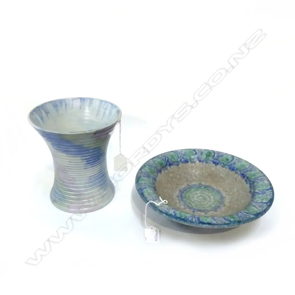 ROYAL LANCASTRIAN STUDIO POTTERY BOWL DIA 245MM & MALING VASE H170MM Image 1++