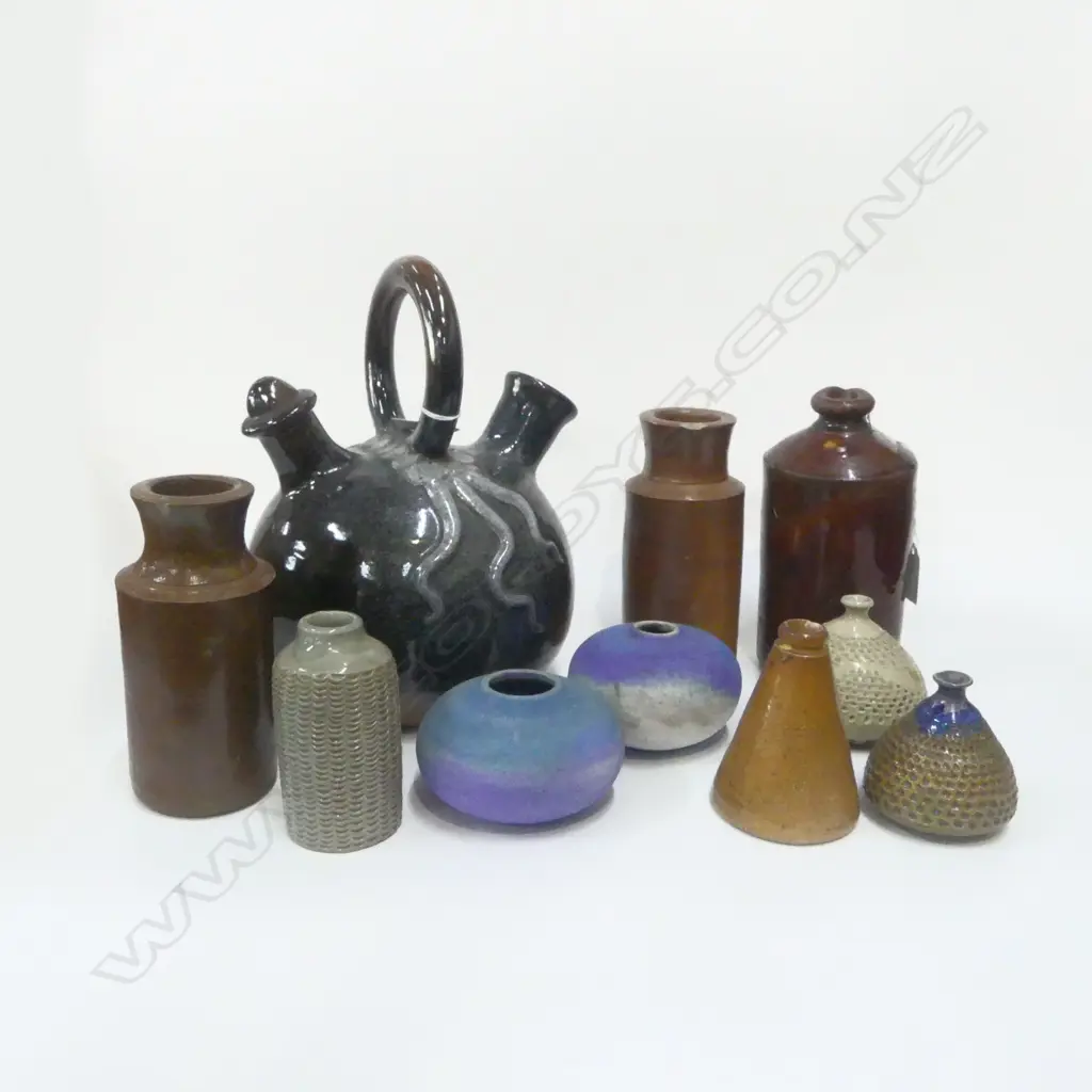ASST N.Z. STUDIO POTTERY + BOTTLES etc Image 1++