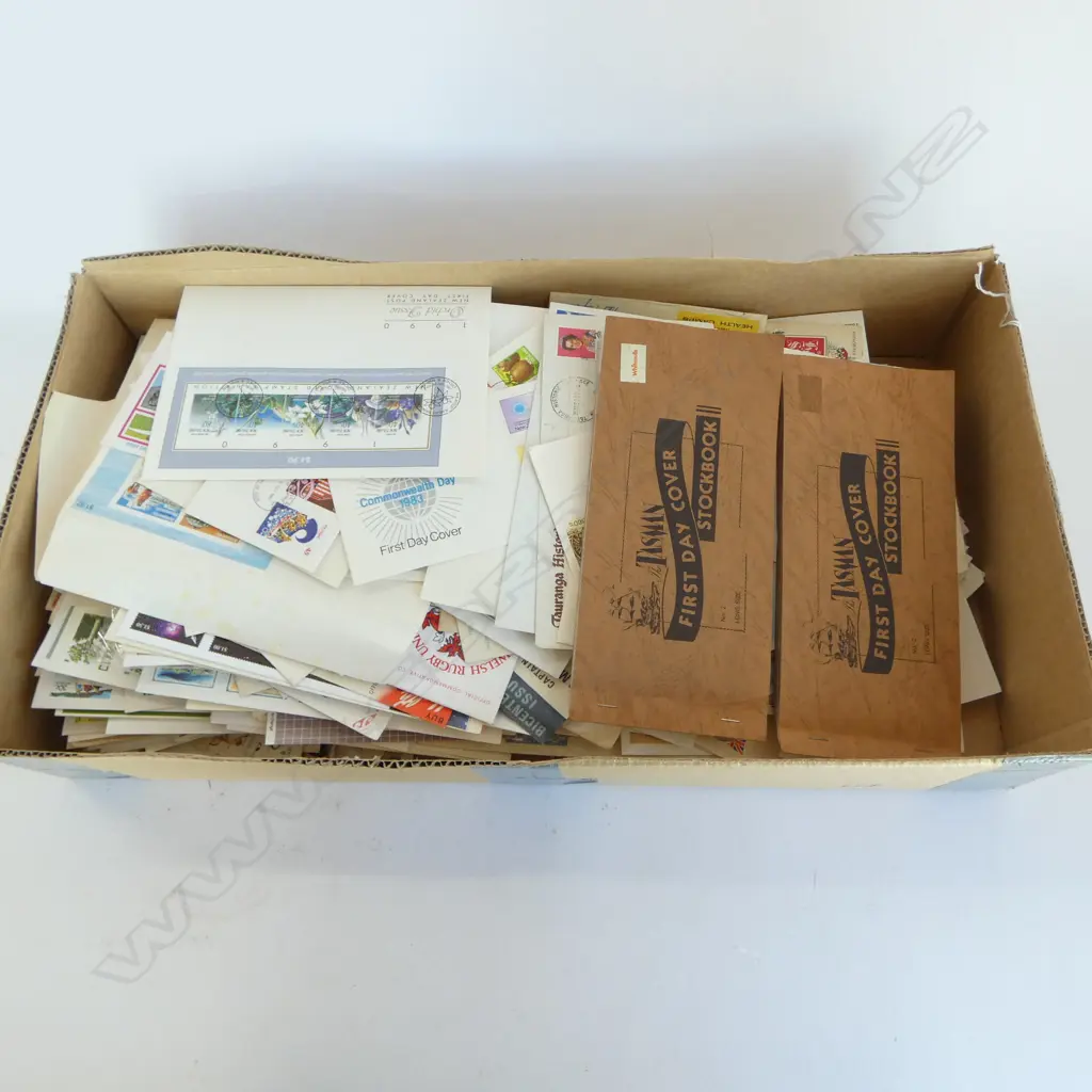 BOX OF FIRST DAY COVERS ETC Image 1++