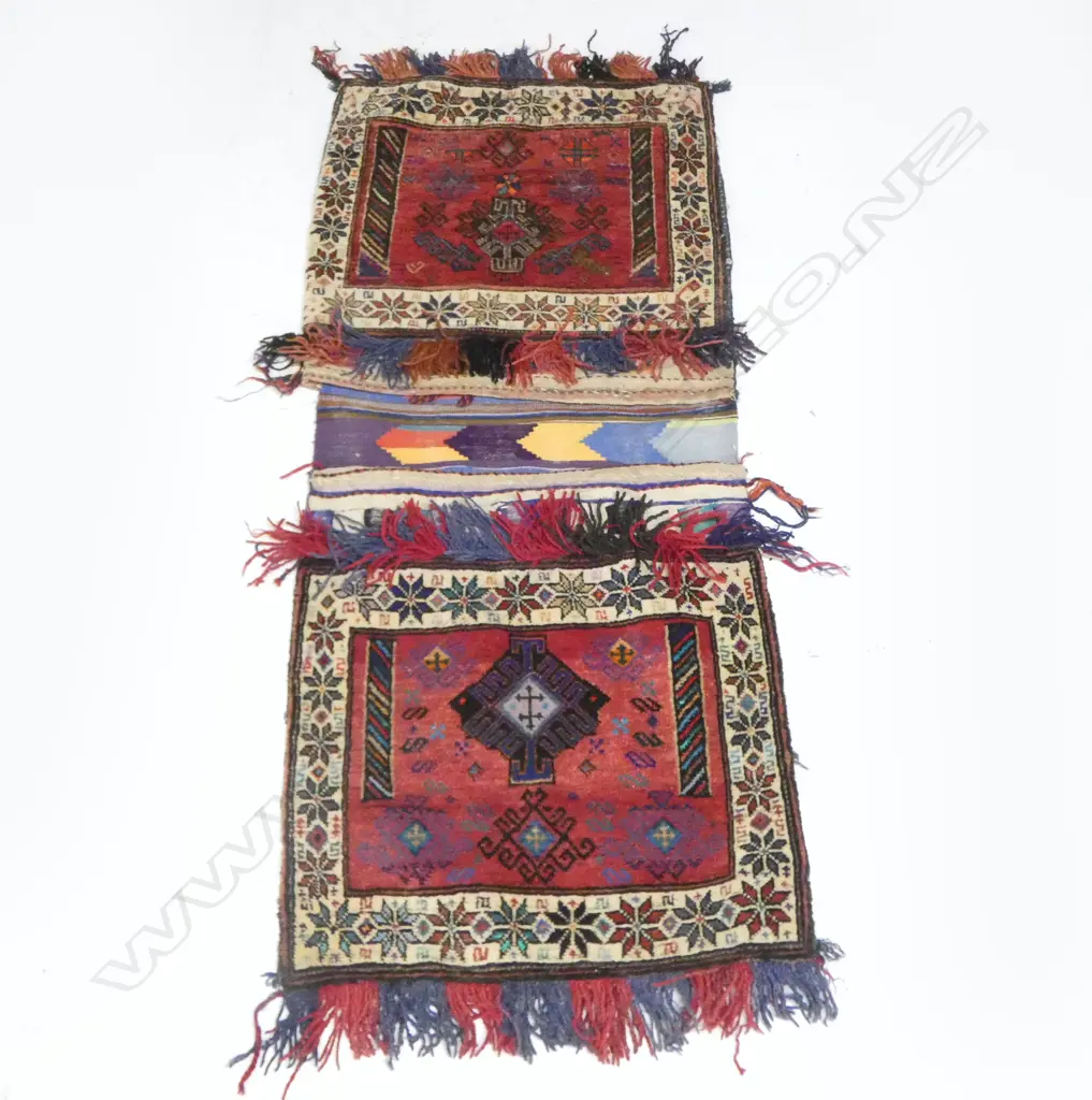 PR PERSIAN HAND KNOTTED SADDLE BAGS L1430 W580MM Image 1++