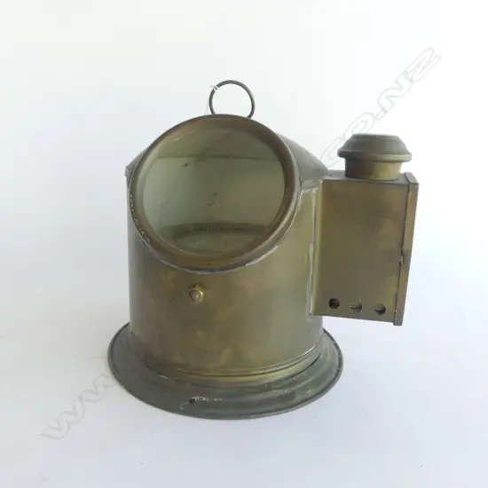 SHIP'S BRASS BINNACLE COMPASS, H.210 Dia.220mm