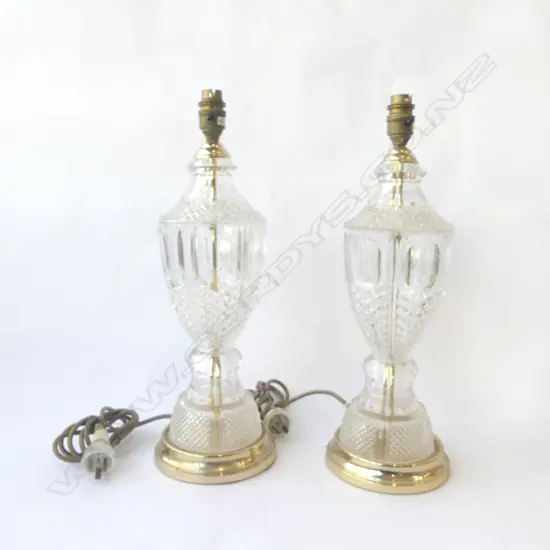 PR OF GLASS TABLE LAMPS H440MM