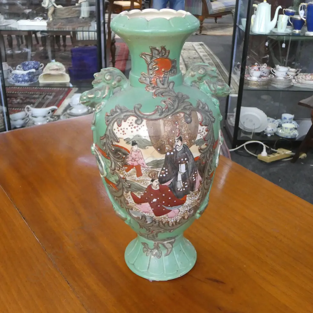 ANTIQUE SATSUMA VASE H.380mm Image 1++