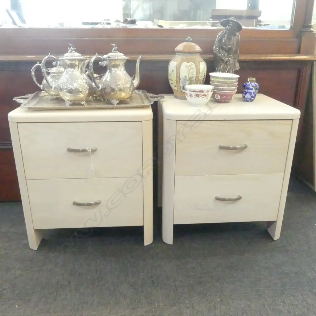 PR LIME WASHED BEDSIDE CABINETS Image 1++